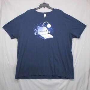 LAT Apparel Graphic Print T-Shirt Blue Unisex Size | 2XL